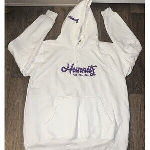 Hunnitz White Long Sleeve Hoodie Size 3XL